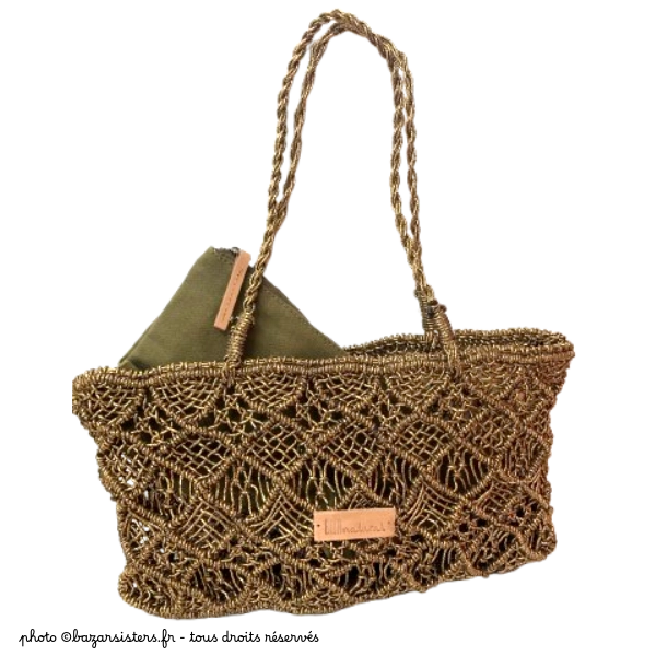 Cabas BIBA Metal Sonora - Coloris bronze