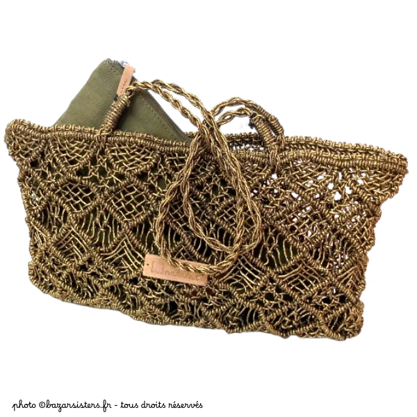 Cabas BIBA Metal Sonora - Coloris bronze – Image 3