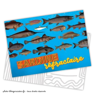 Carte postale - Sardine réfractaire