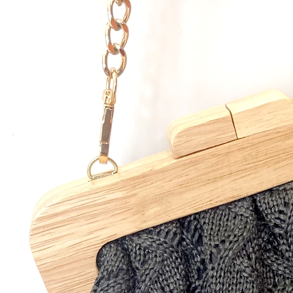 Sac croisé granny à fermoir bois – Image 4