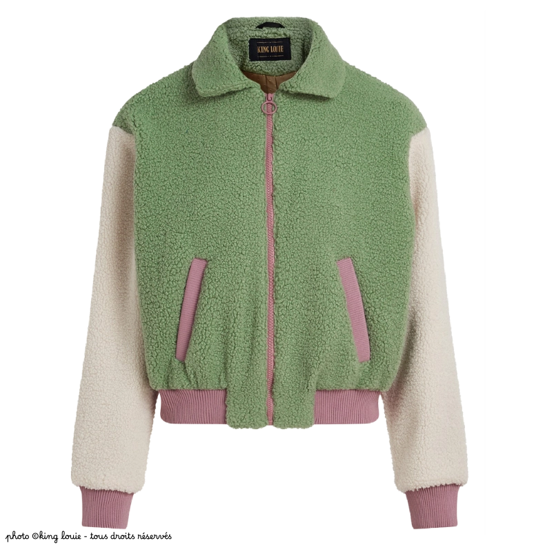 Blouson King Louie FAY Teddy - Coloris Shade Green