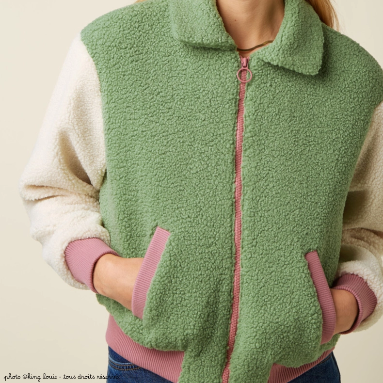 Blouson King Louie FAY Teddy - Coloris Shade Green – Image 5