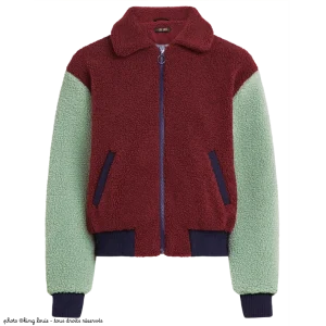 Blouson King Louie FAY Teddy - Coloris Beet red