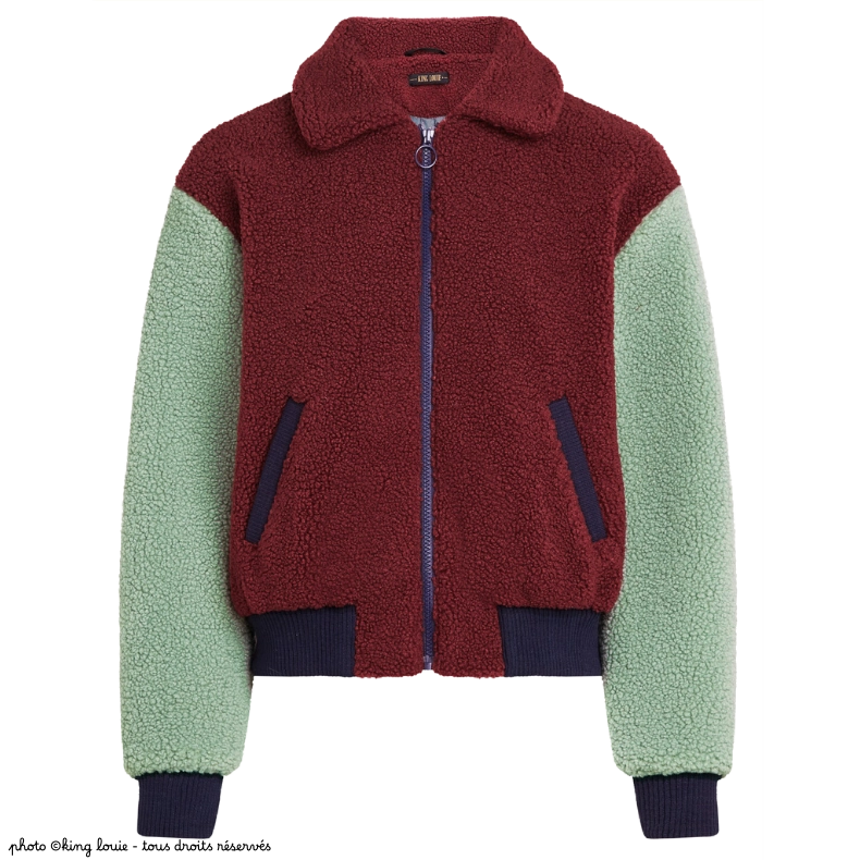 Blouson King Louie FAY Teddy - Coloris Beet red