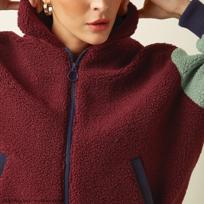 Blouson King Louie FAY Teddy - Coloris Beet red – Image 2