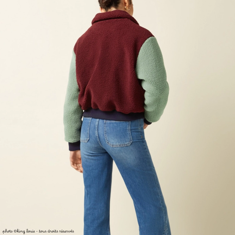 Blouson King Louie FAY Teddy - Coloris Beet red – Image 3