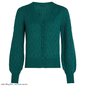 Gilet col V King Louie FARFALLE - Coloris Spruced green