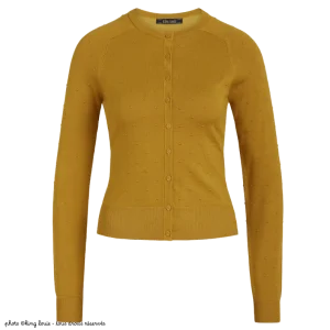 Cardigan King Louie Raglan Droplet - Coloris Jaune