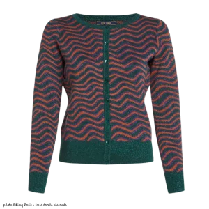 Cardigan King Louie LAVA - Coloris Pine green