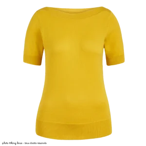 Top maille King Louie Audrey COTTONCLUB ceylon yellow