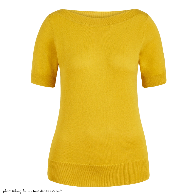 Top maille King Louie Audrey COTTONCLUB ceylon yellow
