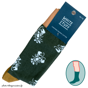 Chaussettes WHITE STUFF homme – Homard fond Kaki