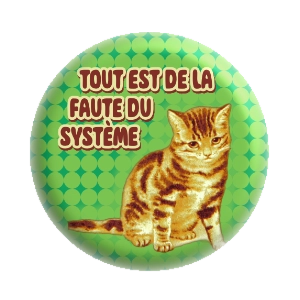 Badge 37 mm – Tout est de la faute du système